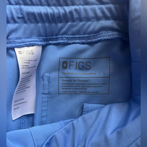 Figs Kade Cargo Scrub Pants Ceil Blue - Picture 2 of 4